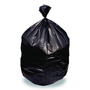 Heritage Linear Low Density Can Liners, 56 gal, 1.5 mil, 46' x 50", Black, 100/Carton (H9250AK)