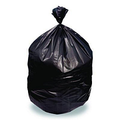 Heritage Linear Low Density Can Liners, 56 gal, 1.5 mil, 46' x 50", Black, 100/Carton (H9250AK)
