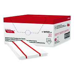 Cascades PRO Tuff-Job S900 Antimicrobial Foodservice Towels, 12 x 24, White/Red, 150/Carton (W921)
