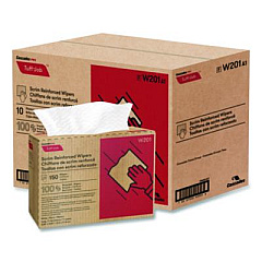 Cascades PRO Tuff-Job Scrim Reinforced Wipers, 4-Ply, 9.25 x 12.5, White, 150/Box, 10 Boxes/Carton (W201)