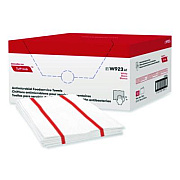 Cascades PRO Tuff-Job Guard Antimicrobial Towels, 12 x 21, 1/4 Fold, White/Red, 150/Carton (W923)