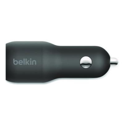Belkin BOOST CHARGE Dual Car Charger with PPS, USB-A/USB-C, Black (CCB004BT1MBK)