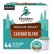 Caribou Coffee Caribou Blend Coffee K-Cups, 0.4 oz, 44/Box (2124056)