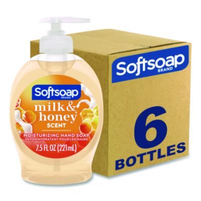 Softsoap Liquid Hand Soap Pumps, Milk and Honey Scent, 7.5 oz, 6/Carton (US04965ACT)
