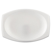 Dart Foam Dinnerware, Oval Platter, 6.75 x 9.8, White, 125/Pack, 4 Packs/Carton (9PRWCR)