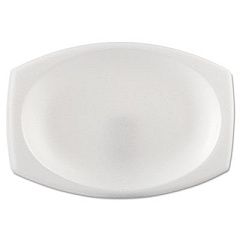 Dart Foam Dinnerware, Oval Platter, 6.75 x 9.8, White, 125/Pack, 4 Packs/Carton (9PRWCR)