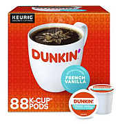 Green Mountain Coffee French Vanilla Coffee K-Cup Pods, 0.37 oz, 22/Box, 4 Boxes/Carton (400847)