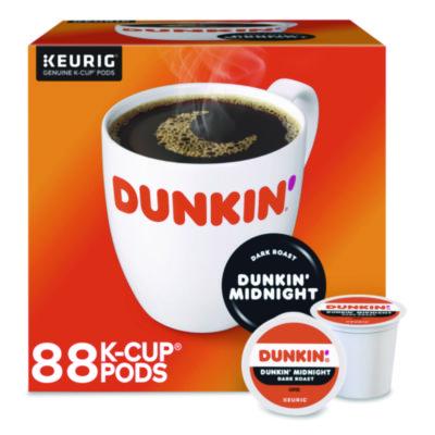 Dunkin' Midnight Coffee K-Cups, 0.35 oz, 22/Box, 4 Boxes/Carton (400849)