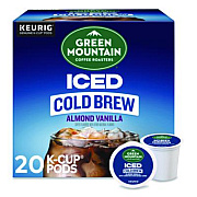 Green Mountain Coffee Almond Vanilla Brew Over Ice Coffee K-Cups, 0.21 oz, 20/Box (5000372045)
