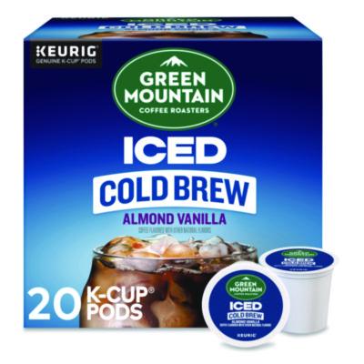 Green Mountain Coffee Almond Vanilla Brew Over Ice Coffee K-Cups, 0.21 oz, 20/Box (5000372045)