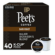 Peet's Coffee & Tea Major Dickason's Blend K-Cups, 0.44 oz, 40/Box (24306979)