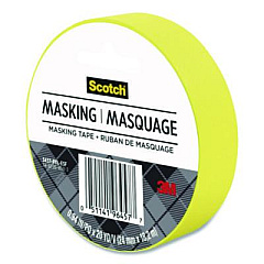 Scotch Expressions Masking Tape, 3" Core, 0.94" x 20 yds, Yellow (3437PYL)
