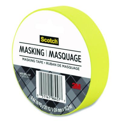 Scotch Expressions Masking Tape, 3" Core, 0.94" x 20 yds, Yellow (3437PYL)