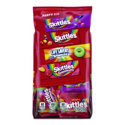 MARS Skittles, Skittles Gummies and Life Savers Gummies Party Pack, Assorted, 18.56 oz Bag (MMM29716)