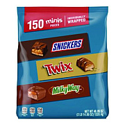 MARS Minis Variety Pack, Assorted, 46.86 oz Bag, 150 Pieces (MMM59799)