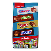 MARS Minis Variety Jumbo Pack, Assorted, 30.63 oz Bag (MMM59888)