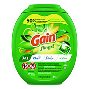 Gain Flings Detergent Pods, Original, 112 Pods, 80 oz Tub (02446)