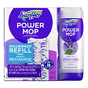 Swiffer PowerMop Cleaning Solution and Pads Refill Pack, Lavender, 25.3 oz Bottle and 5 Pads/Pack (09117EA)