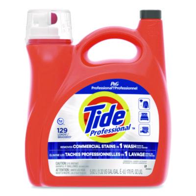 Tide Professional Commercial HE Liquid Laundry Detergent, 129 Loads, 170 oz Bottle with Dispensing Tap (13946)