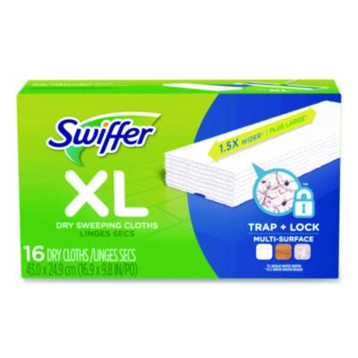 Swiffer Sweeper XL Dry Refill Cloths, 16.9 x 9.8, White, 16/Box (33903)
