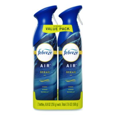 Febreze AIR, Ocean, 8.8 oz Aerosol Spray, 2/Pack (48312PK)