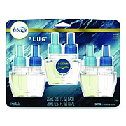 Febreze PLUG Air Freshener Refills, Ocean, 0.87 oz, 3/Pack (71932)