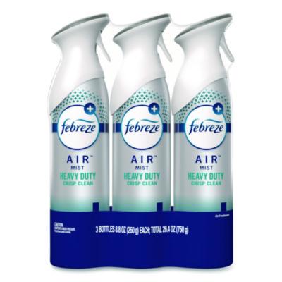 Febreze AIR, Heavy-Duty Crisp Clean, 8.8 oz Aerosol Spray, 3/Pack (74601)