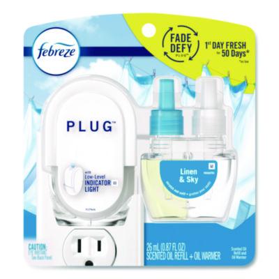 Febreze PLUG Air Freshener Warmer Start Kit, Clear/White (90121)