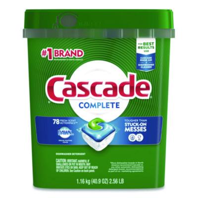 Cascade Action Pacs, Fresh Scent, 40.9 oz Tub, 78/Pack (97722)