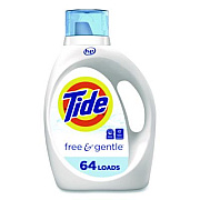 Tide Free and Gentle Liquid Laundry Detergent, 64 Loads, 84 oz Bottle (1389041828)