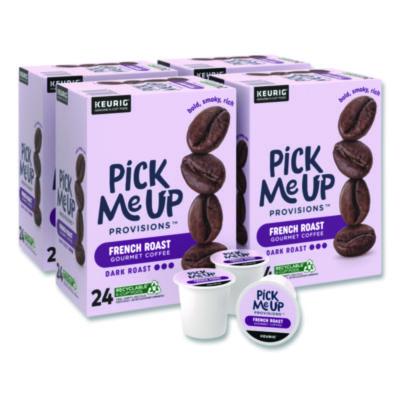 Pick Me Up Provisions French Roast Coffee K-Cups, 24/Box, 4 Boxes/Carton (52966CT)