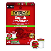 TWININGS Tea K-Cups, English Breakfast Decaf, 0.11 oz, 24/Box (TNA85784)