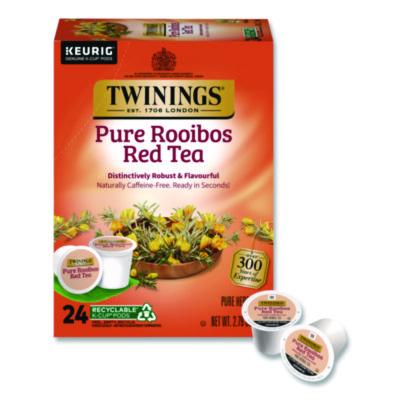 TWININGS Tea K-Cups, Pure Rooibos Red Tea, 0.12 oz, 24/Box (TNA85791)