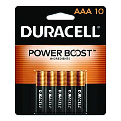 Duracell Power Boost CopperTop Alkaline AAA Batteries, 10/Pack (MN2400B10Z)