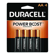 Duracell Power Boost CopperTop Alkaline AA Batteries, 4/Pack (MN1500B4Z)