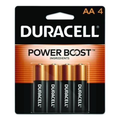 Duracell Power Boost CopperTop Alkaline AA Batteries, 4/Pack (MN1500B4Z)