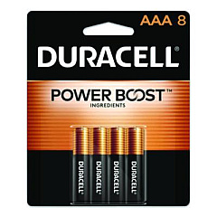 Duracell Power Boost CopperTop Alkaline AAA Batteries, 8/Pack, 40 Packs/Carton (MN2400B8ZCT)