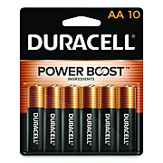 Duracell Power Boost CopperTop Alkaline AA Batteries, 10/Pack (MN1500B10Z)