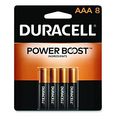 Duracell Power Boost CopperTop Alkaline AAA Batteries, 8/Pack (MN2400B8Z)