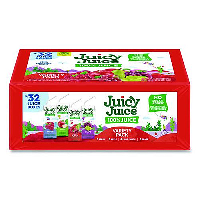 Juice Box Variety Pack, Assorted Flavors, 6.75 oz Box, 32/Carton (2730145)