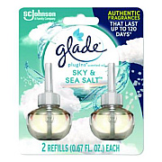 Glade Plugin Scented Oil Refill, Sky and Sea Salt, 0.67 oz, 2/Pack (337880)