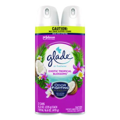 Glade Air Freshener, Exotic Tropical Blossoms, 8.3 oz Can, 2/Pack (346580PK)