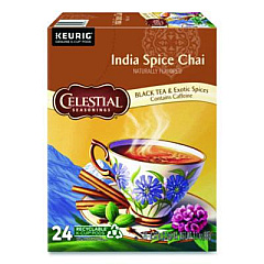 Celestial Seasonings India Spice Chai Tea K-Cups, 24/Box (14738)