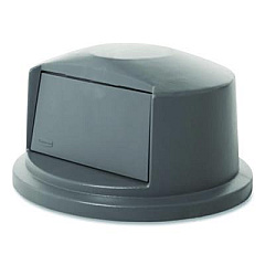 Rubbermaid Commercial BRUTE Dome Top Swing Door Lid for 32 gal Waste Containers, 22.75" Diameter x 12.25h, Gray (263788GY)