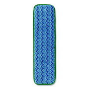 Rubbermaid Commercial Microfiber Wet Mopping Pad, 18.5" x 5.5" x 0.5", Green, 12/Carton (Q410GRECT)