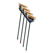 O-Cedar Commercial MaxiPlus Professional Angle Broom, 51" Handle, Black, 4/Carton (91351CT)