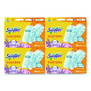 Swiffer Refill Dusters, DustLock Fiber, Light Blue, Lavender Vanilla Scent,10/Box,4 Boxes/Carton (21461CT)
