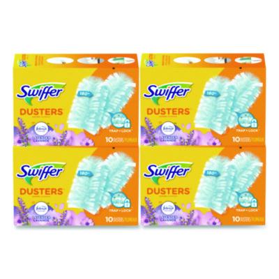 Swiffer Refill Dusters, DustLock Fiber, Light Blue, Lavender Vanilla Scent,10/Box,4 Boxes/Carton (21461CT)