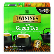 TWININGS Tea Bags, Green, 3.53 oz, 50/Box (82224)