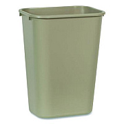 Rubbermaid Commercial Deskside Plastic Wastebasket, 10.25 gal, Plastic, Beige (295700BG)